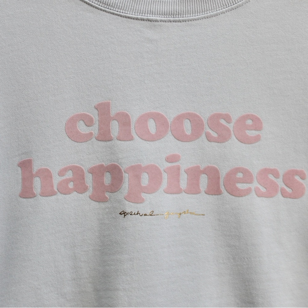 Spiritual Gangster White 'Choose Happiness' Sweatshirt size Small - Picture 3 of 6